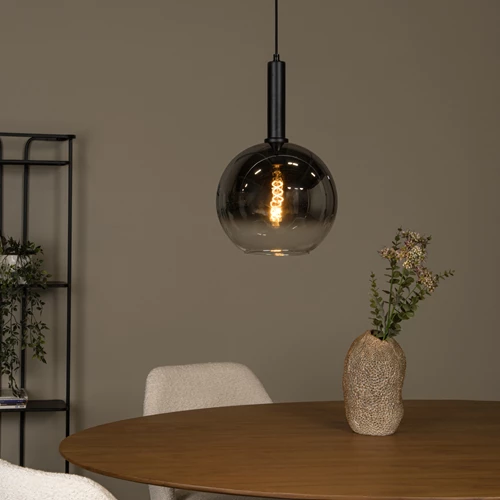 Lucide MARIUS - Suspension - Ø 30 cm - 1xE27 - Noir - ambiance 1